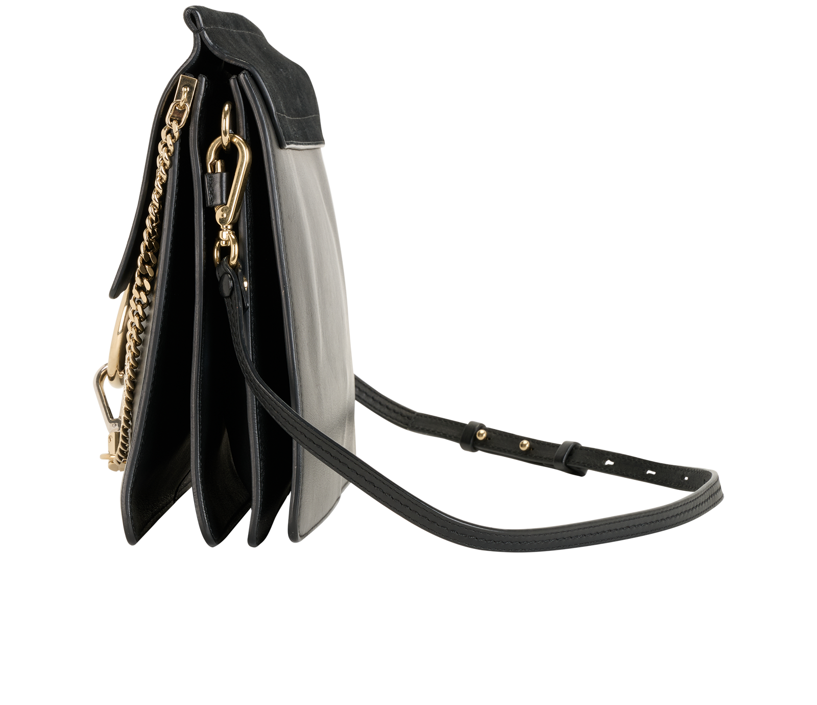 Large Faye, &pound;350, Handbags, Black, Leather/Suede, Bottom view